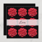 赤バラの誓いの更新 招待状 (正面/裏面)