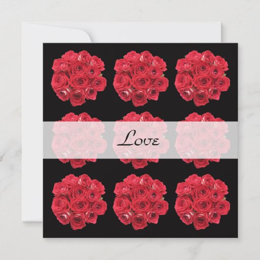 赤バラの誓いの更新 招待状 (正面)