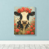 赤バラ冠のフローラ キャンバスプリント (インサイチュ (ウッドフロア))