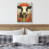 赤バラ冠のフローラ キャンバスプリント (インサイチュ (寝室))