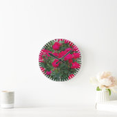 赤バラ時計 ラウンド壁時計 (ホーム)