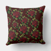 赤バラ枕 クッション (裏面)