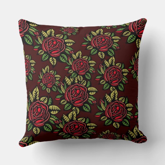 赤バラ枕 クッション (裏面)