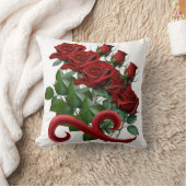 赤バラ枕 クッション (ブランケット)