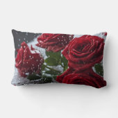 赤バラ枕 ランバークッション (裏面)