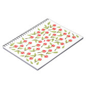 赤バラ模様 ノートブック (左側)