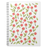 赤バラ模様 ノートブック (正面)