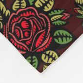 赤バラ毛布 フリースブランケット (角)