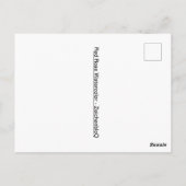 赤バラ水彩絵葉書 ポストカード (裏面)