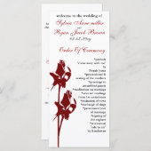 赤バラ結婚式 プログラム (正面/裏面)