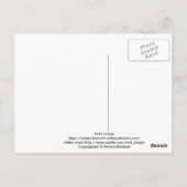 赤バラ花びら ポストカード (裏面)