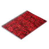 赤バラ花模様 ノートブック (左側)