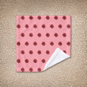 赤バラ花水洗い布の継ぎ目なし模様 ウォッシュタオル