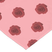 赤バラ花継ぎ目なし模様のテーブルランナー ロングテーブルランナー (コーナー)