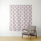 赤バラ花茎パターンデザイン タペストリー (インサイチュ)