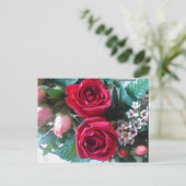 赤バラ葉書 ポストカード (スタンド正面)