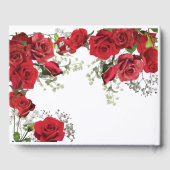 赤バラ葬儀/メモリアル/結婚ズゲストブック ゲストブック (裏面)