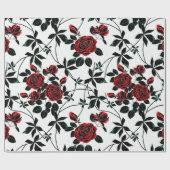 赤バラ。ю ラッピングペーパー (フラット)