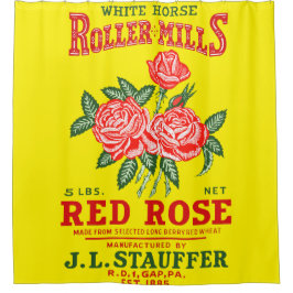 赤バラ シャワーカーテン