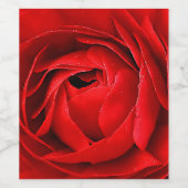 赤バラ ワインラベル (シングルラベル)