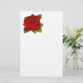 赤バラ 便箋 (スタンド正面)