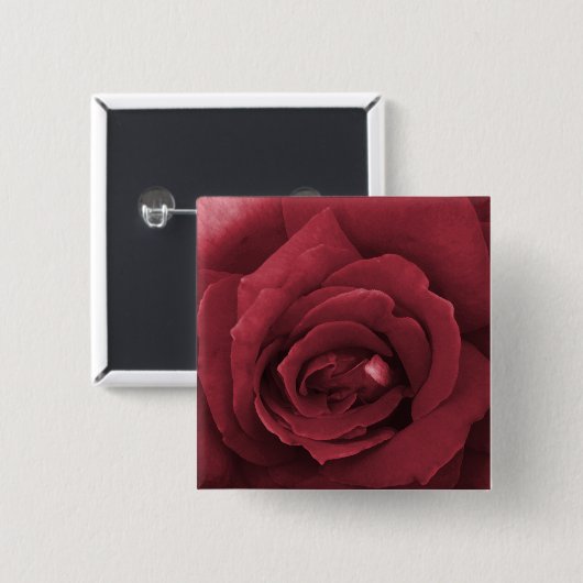 赤バラ 缶バッジ (正面&裏面)