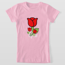 赤バラTシャツ