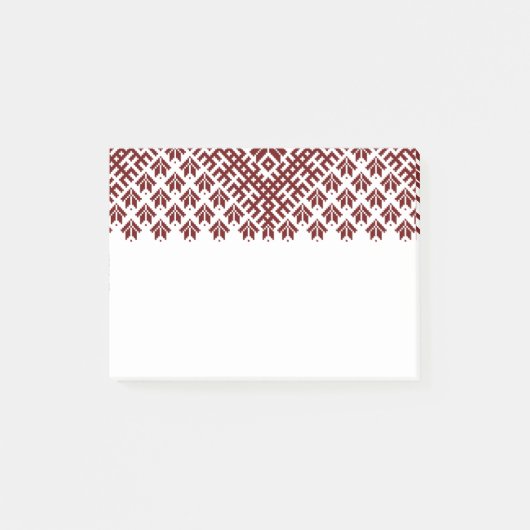 赤バルト伝統的リックラトビアデザイン ポストイット (正面)