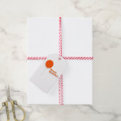 赤バルーンパターン（の模様が）あるハッピーバースデー ギフトタグ (より糸付き)