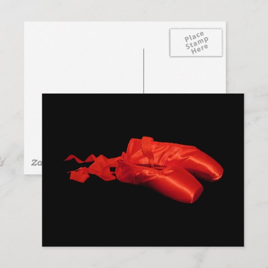 赤バレエ靴 ポストカード (正面/裏面)