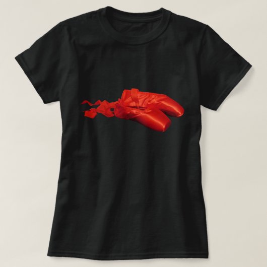 赤バレエ靴 Tシャツ (デザイン正面)
