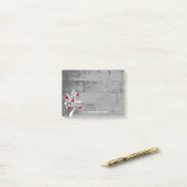 赤バレンタインハートのツリーパーソナライズされたノート ポストイット (デスク上)