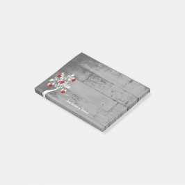 赤バレンタインハートのツリーパーソナライズされたノート ポストイット