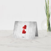 赤バレンタインハートサンキューカード カード (裏面)