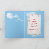 赤バレンタインハートバルーン カード (内部)