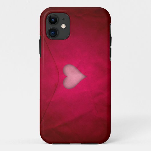 赤バレンタインハート Case-Mate iPhoneケース (裏面)