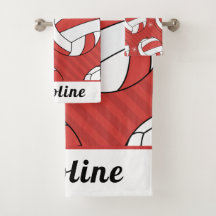 赤バレーボールのボール&スノーフレーク冬の子供の名前