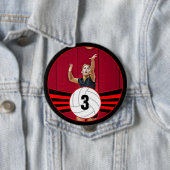 赤バレーボール選手カスタムのジャージー番号と写真 缶バッジ (インサイチュ)