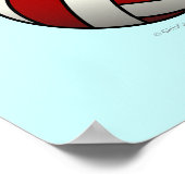 赤バレーボール ポスター (角)