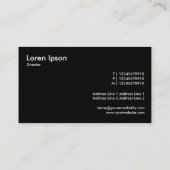 赤バンド – 黒 名刺 (裏面)