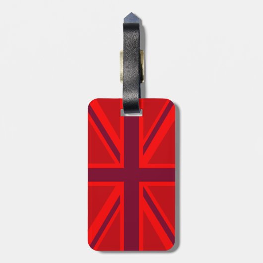赤バーガンディ保ー、テキスト和合ジャックフラグを落ち着け ラゲッジタグ (裏面縦)