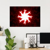 赤バースト ポスター (ホームオフィス)