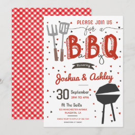 赤バーベキューベイビーシャワーBaByQ BBQ 招待状