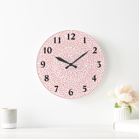 赤パズル ラージ壁時計 (ホーム)