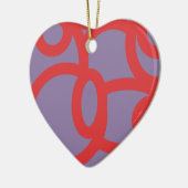 赤パターン646 セラミックオーナメント (左)