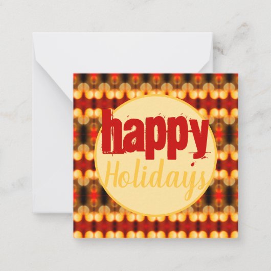 赤パターン（の模様が）あるデザイン ノートカード (正面)