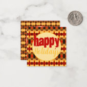 赤パターン（の模様が）あるデザイン ノートカード (正面/裏面インサイチュ)