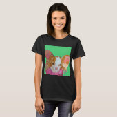 赤パピヨングリーン Tシャツ (正面フル)