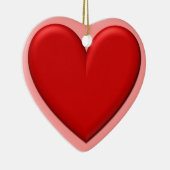 赤パフィーハート セラミックオーナメント (右)