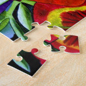 赤パンジー水彩花オリジナルアート ジグソーパズル (側面)